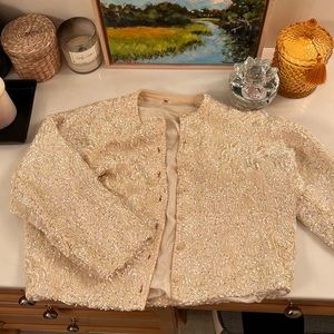 Beautiful cropped vintage sequin cardigan